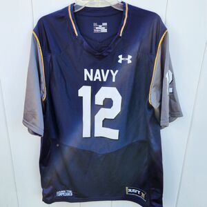 Navy Midshipmen Under Armour 2015 Football Jersey Men’s L #12 Roger Staubach